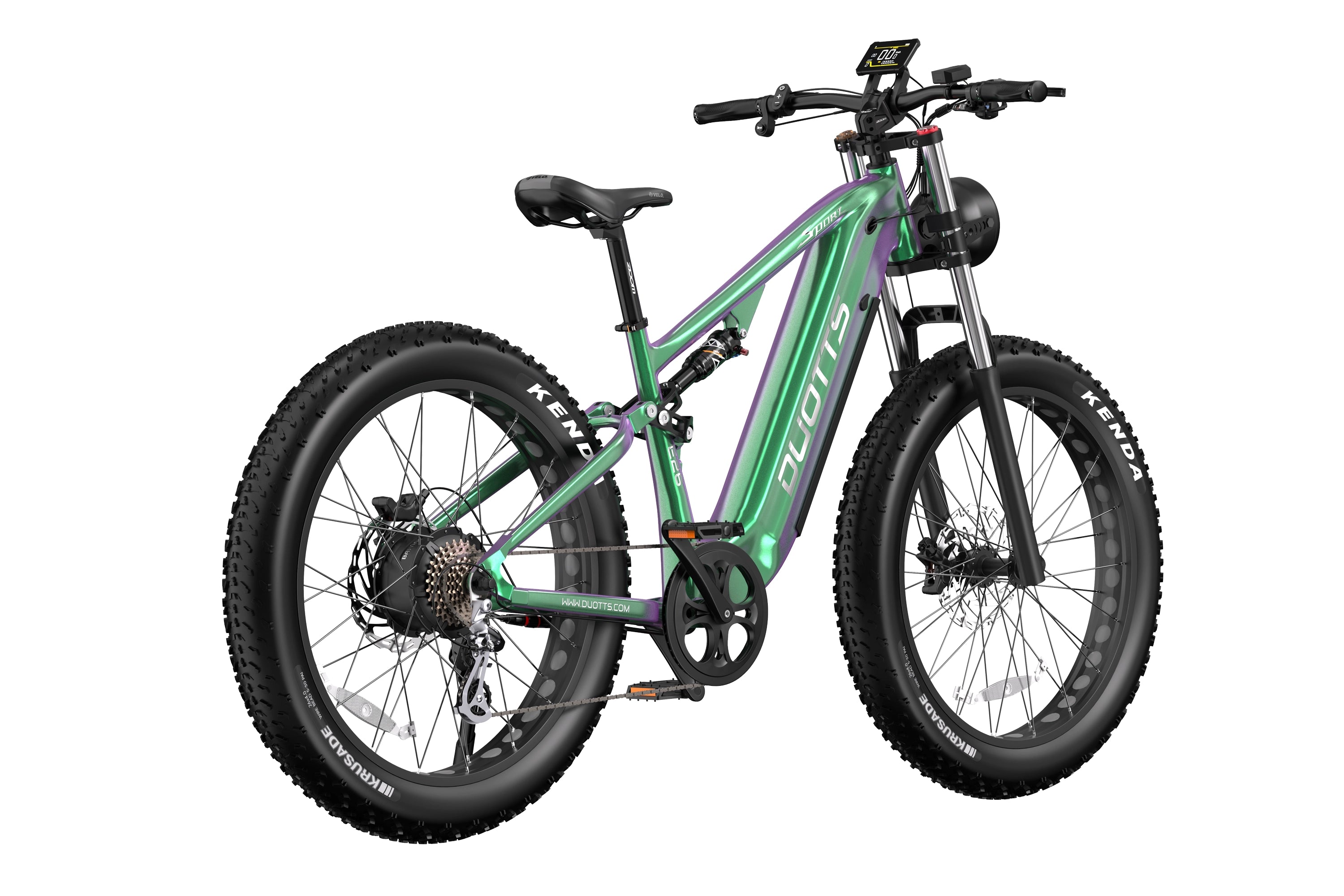 DUOTTS E26 Electric Bike-Green Purple