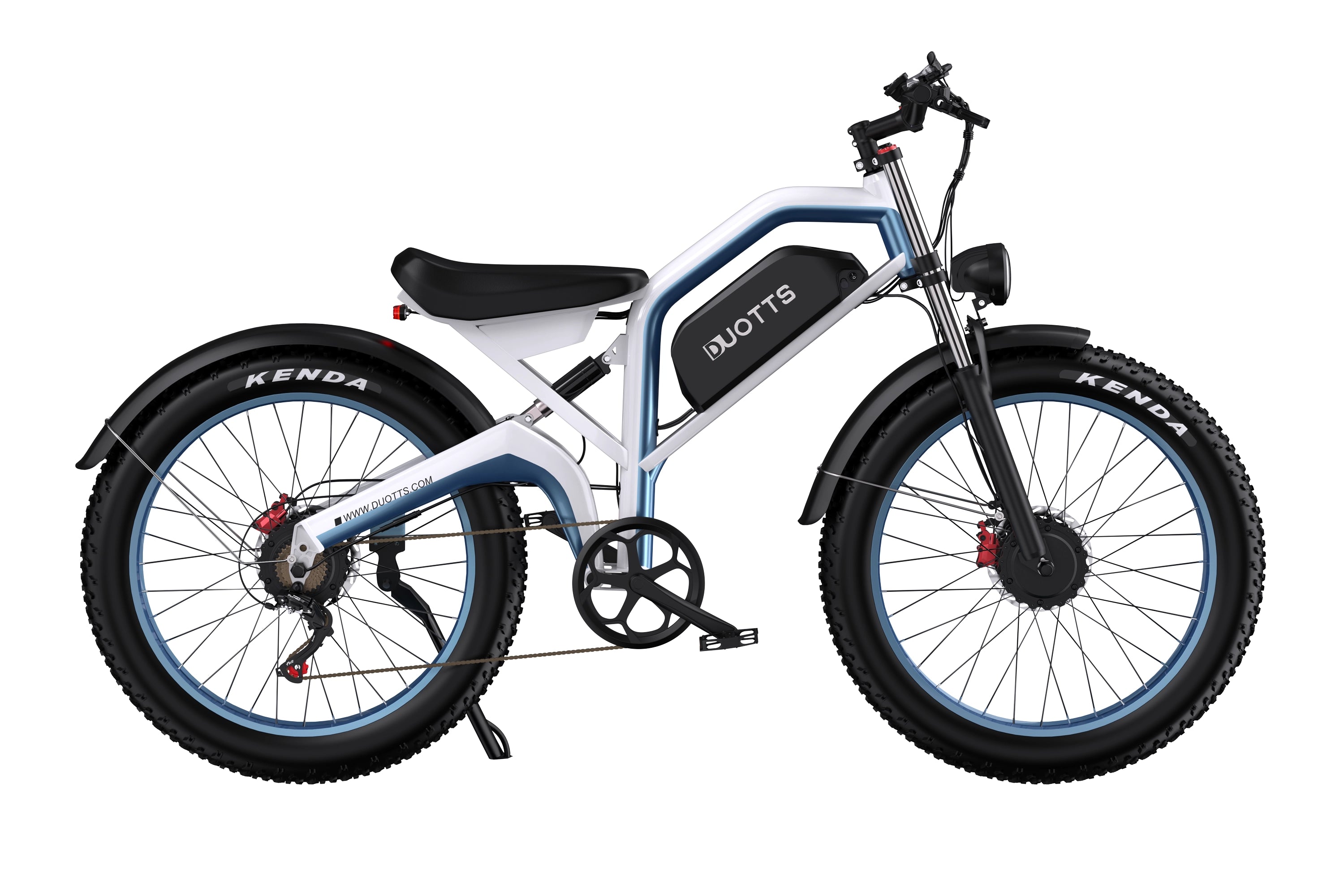 DUOTTS N26 Electric Bike-White Blue