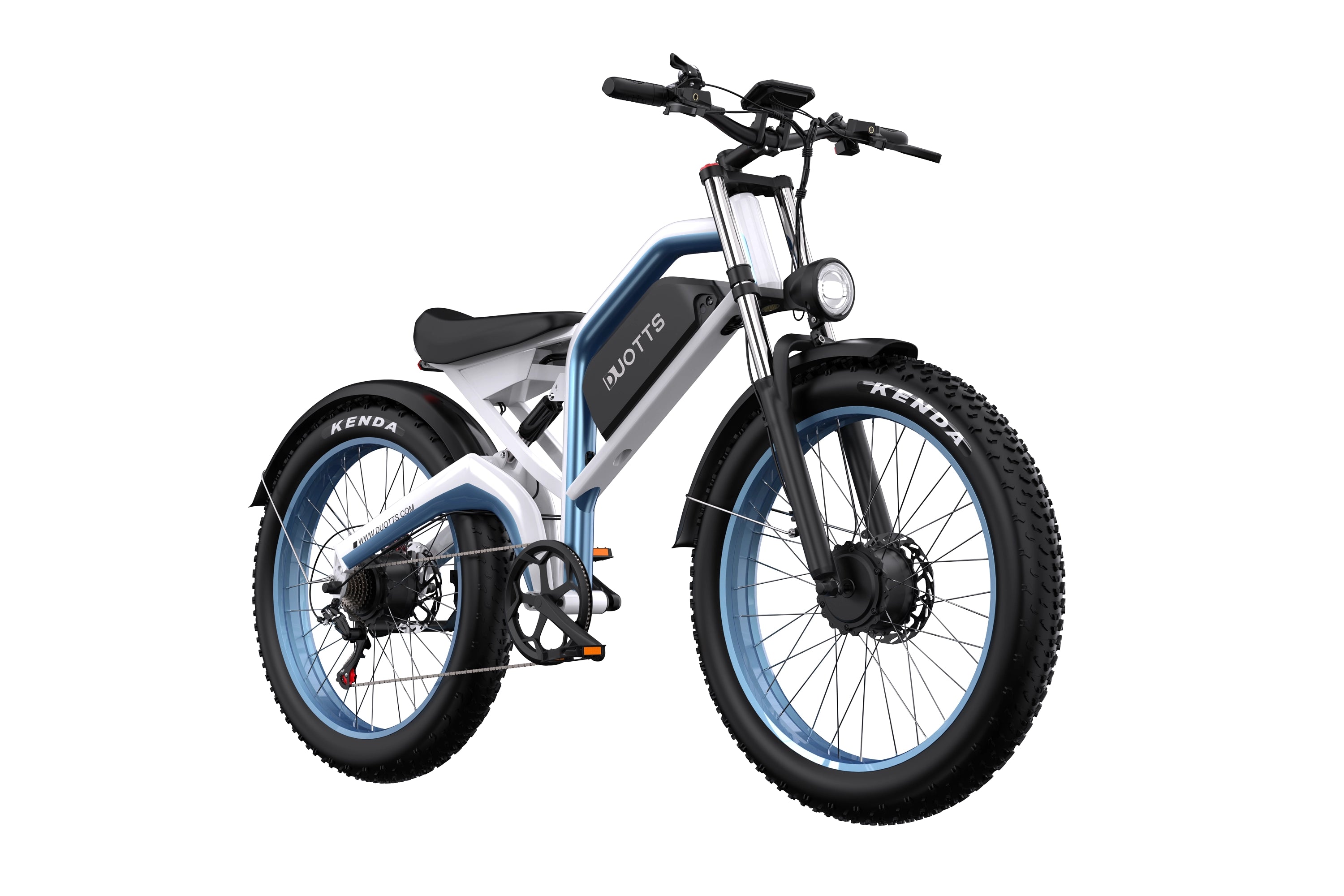 DUOTTS N26 Electric Bike-White Blue