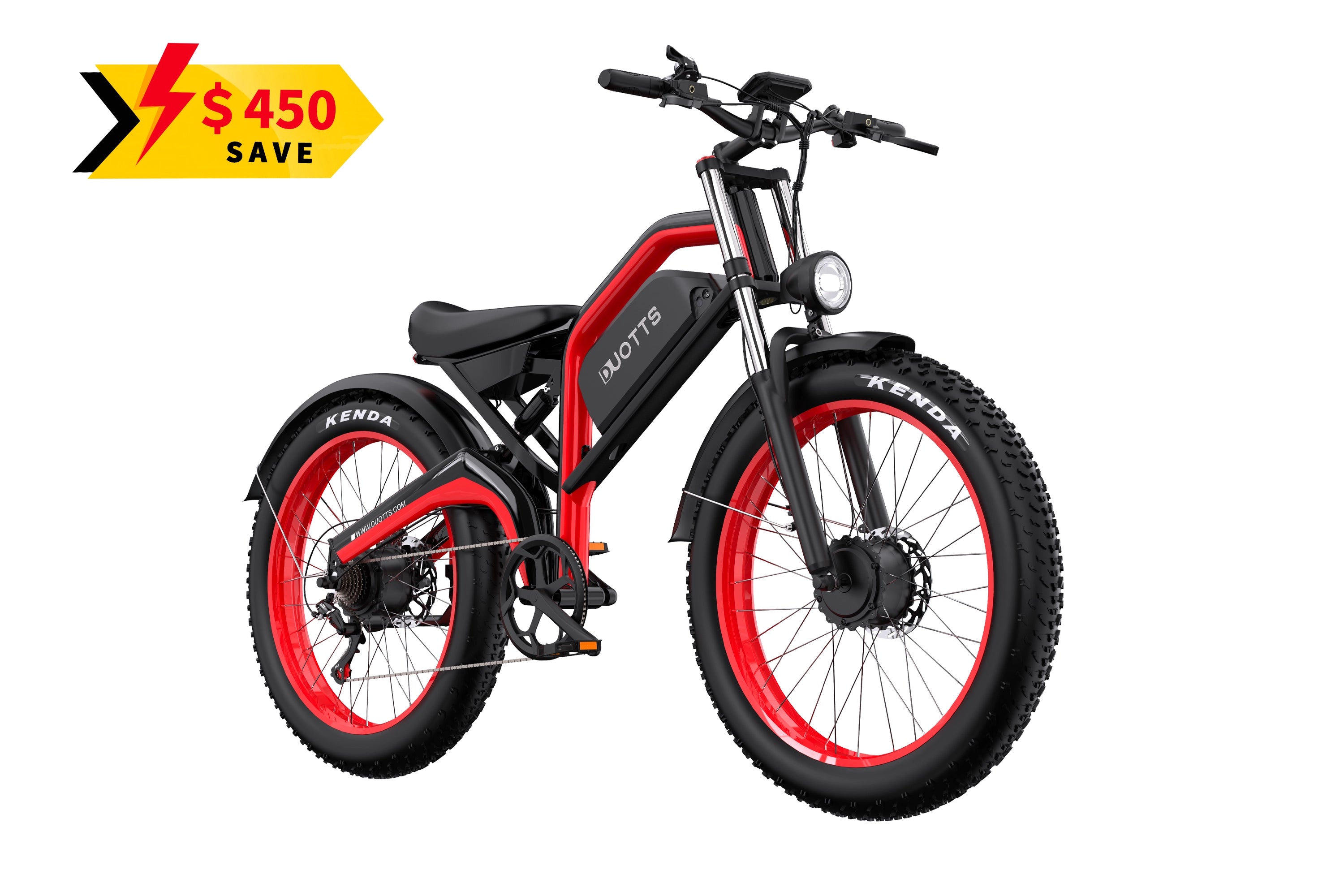 DUOTTS N26 Electric Bike-Black Red