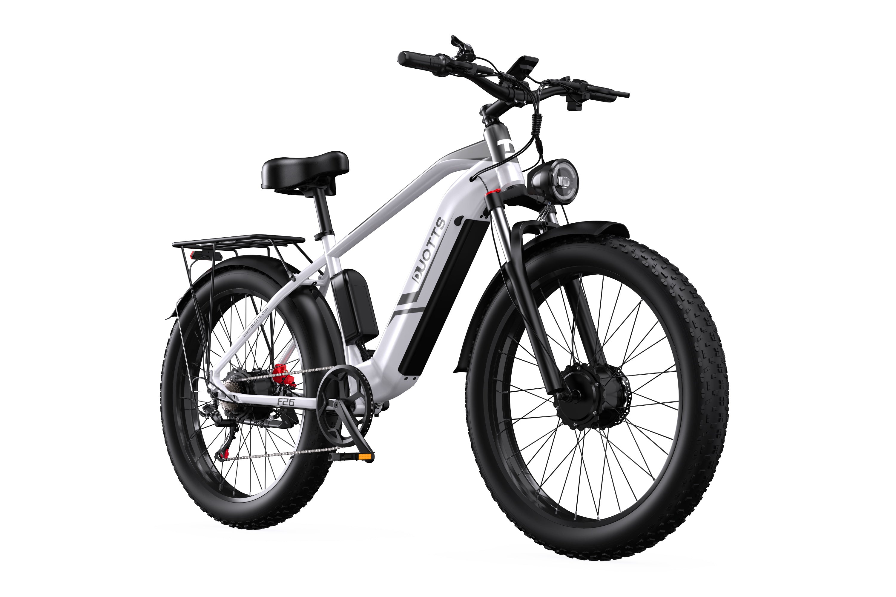 DUOTTS F26 Electric Bike-Silver White