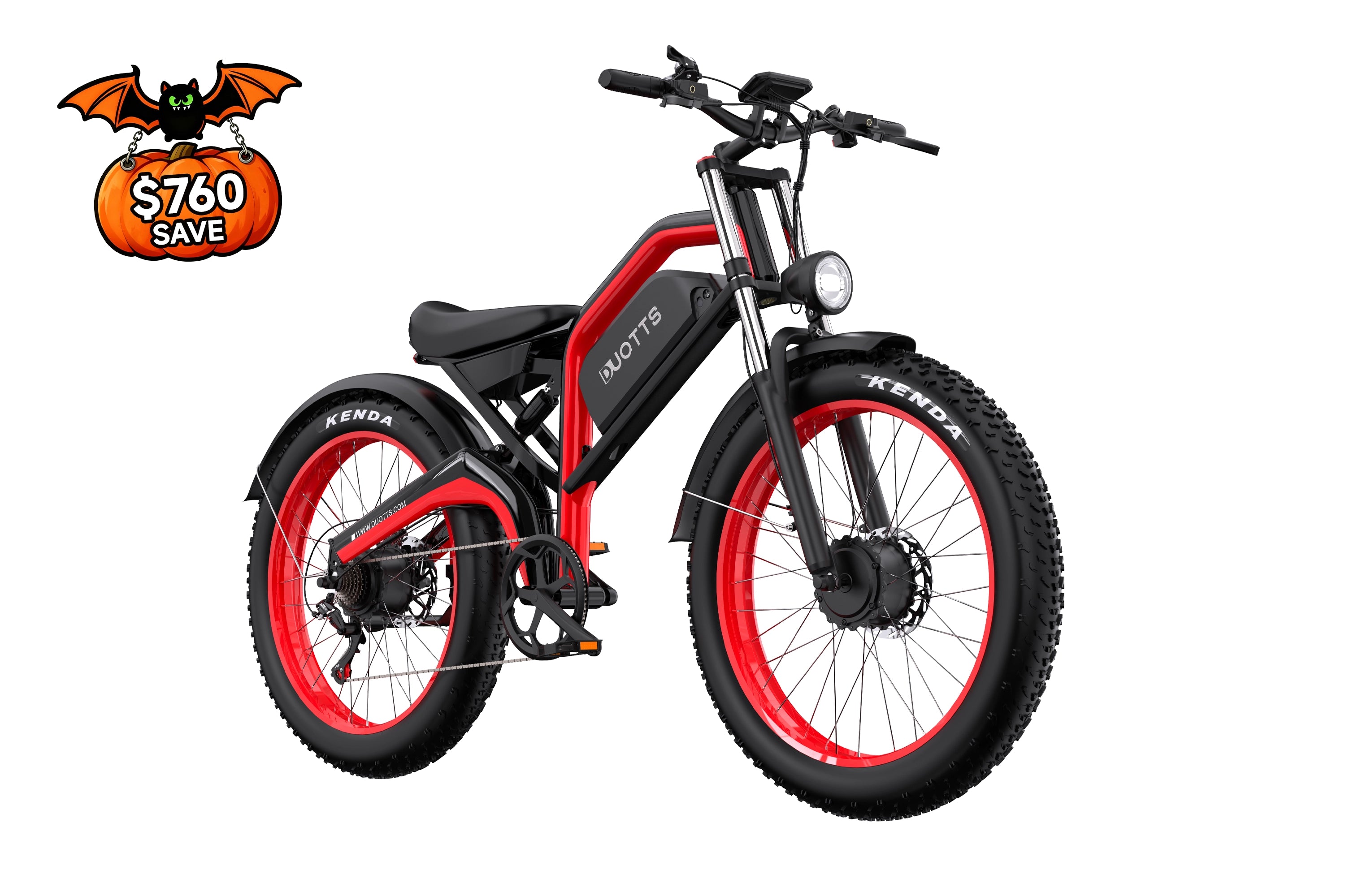 DUOTTS N26 Electric Bike-Black Red